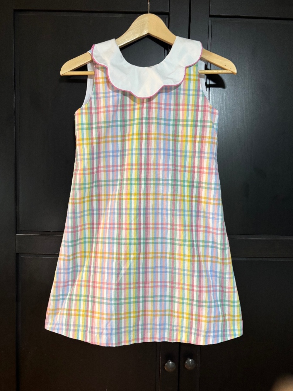 CLAIRE & CHARLIE Multi Color Pastel Plaid A-Line Dress, Girls Size 10